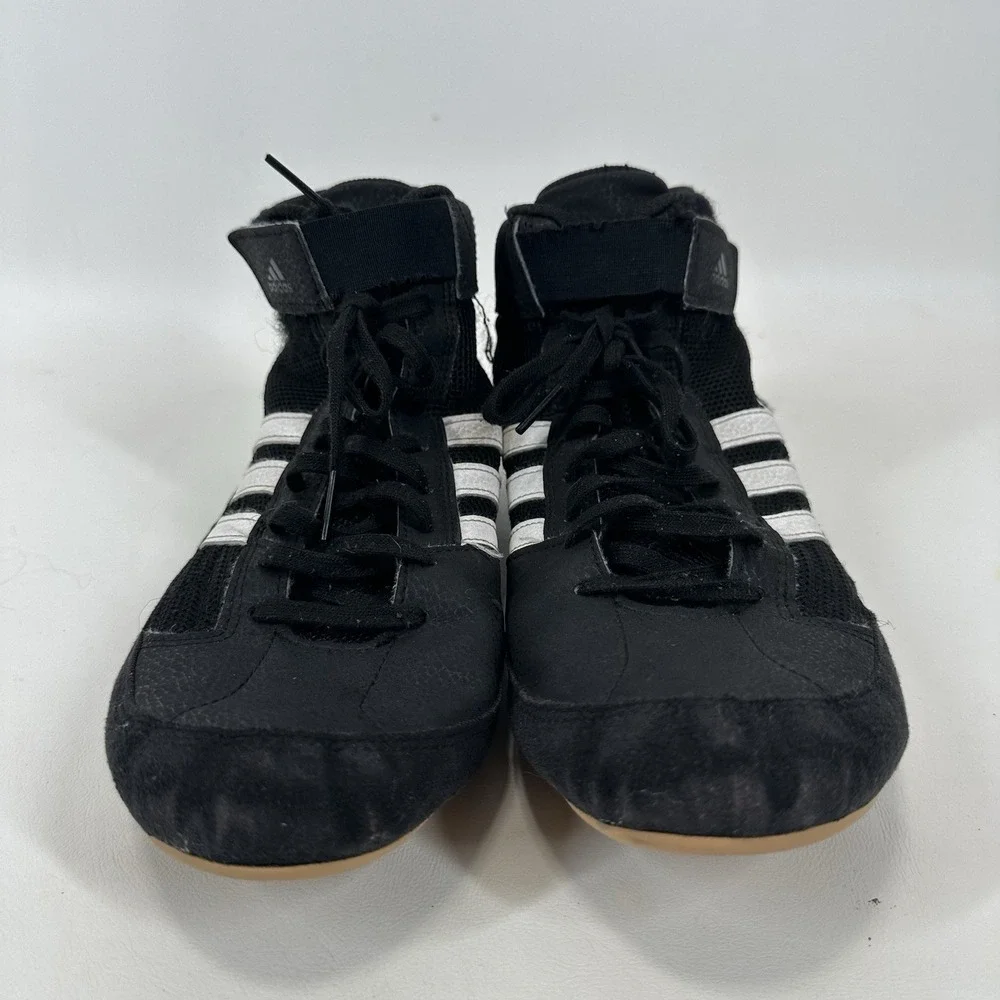 Adidas HVC 2 Wrestling Shoes MMA Boxing Black White Gum‎ AQ3325 Men's Size 10